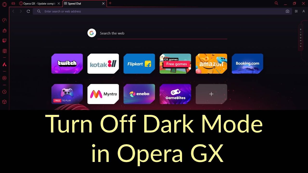Opera Rgx Mode How to Turn Off Dark Mode in Opera GX Browser? - YouTube