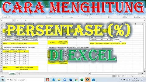 Cara Menghitung Persen Di Excel - Secara Otomatis