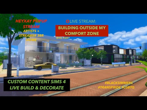Sims 4 CC Building outside my comfort zone 😬😬