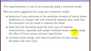 ME 144L: Pendulum (6): Experimentatin with compound pendulum