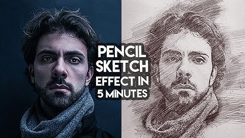 Pencil Sketch Effect in few clicks tutorial  |  Teach Dude Production