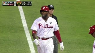 ATL@PHI: Herrera comes home as Brown grounds out