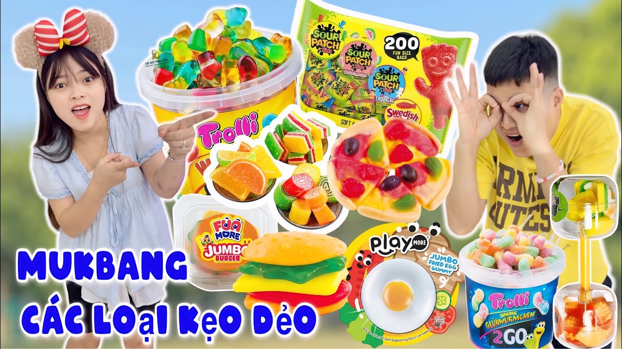 Thử Thách 60 Phút Đi Tìm Kẹo Dẻo Tìm Thấy Thì  Được Ăn