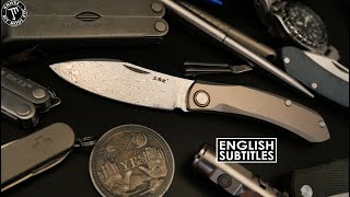 Sanrenmu 7315-TZ Budget Titan Folder with Ambi-Clip and 12C27 Damascus