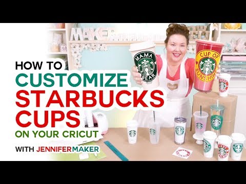 Diy Customized Starbucks Cups Decals On A Cricut Youtube