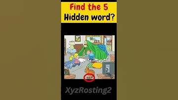 find the 5 hidden word. / brain test challenge 🧠 / eye test challenge 🥸 #shorts #puzzle #riddle