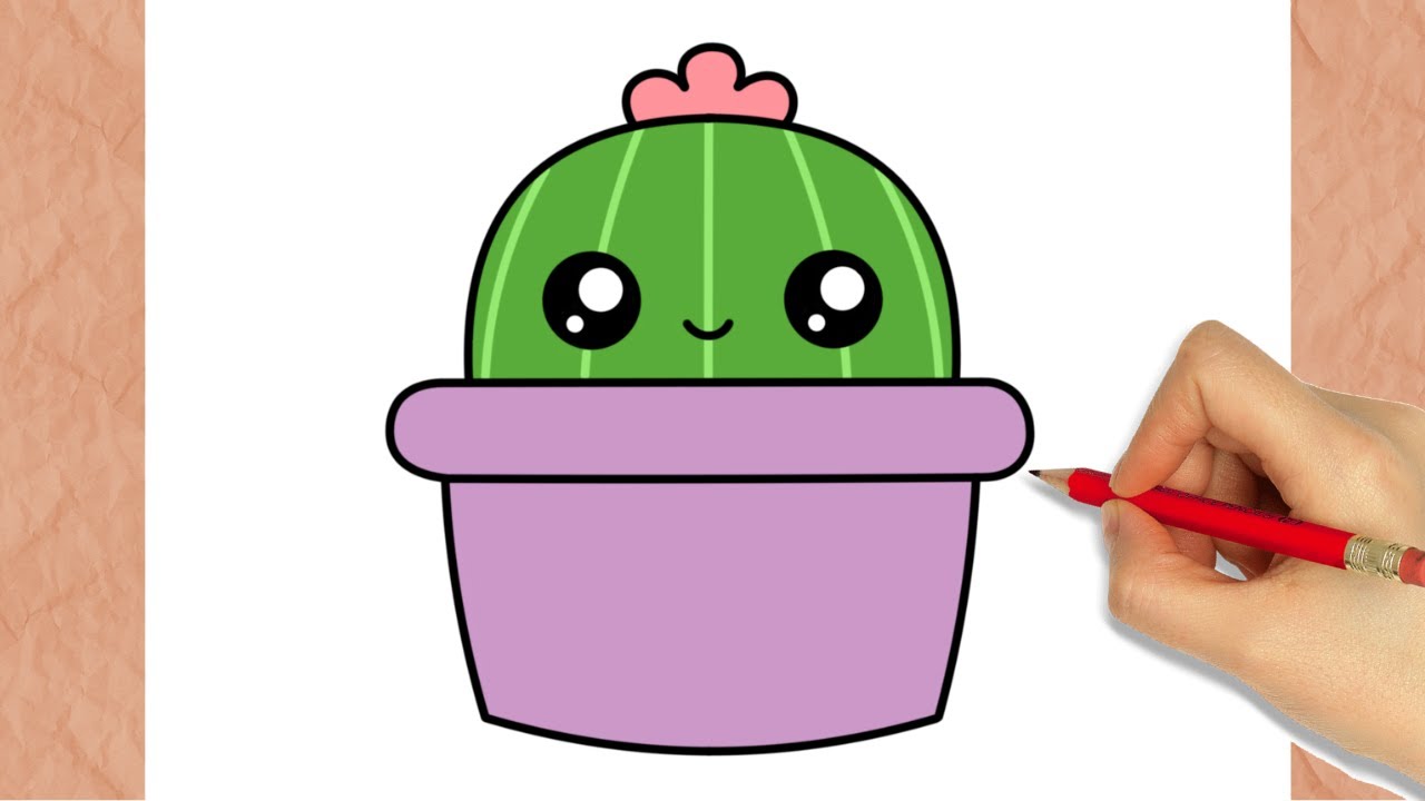 how-draw-a-cactus-kawaii-i-easy-youtube