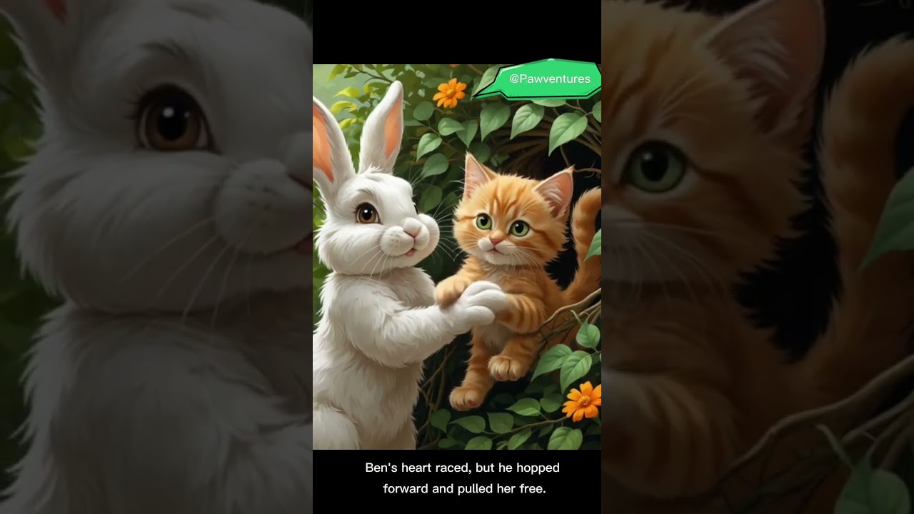 THE RABBIT AND HIS FRIEND LILY THE KITTEN 