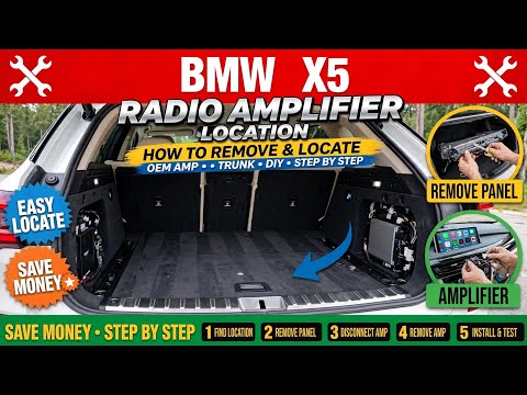 BMW X5 How to remove the radio amplifier location - YouTube