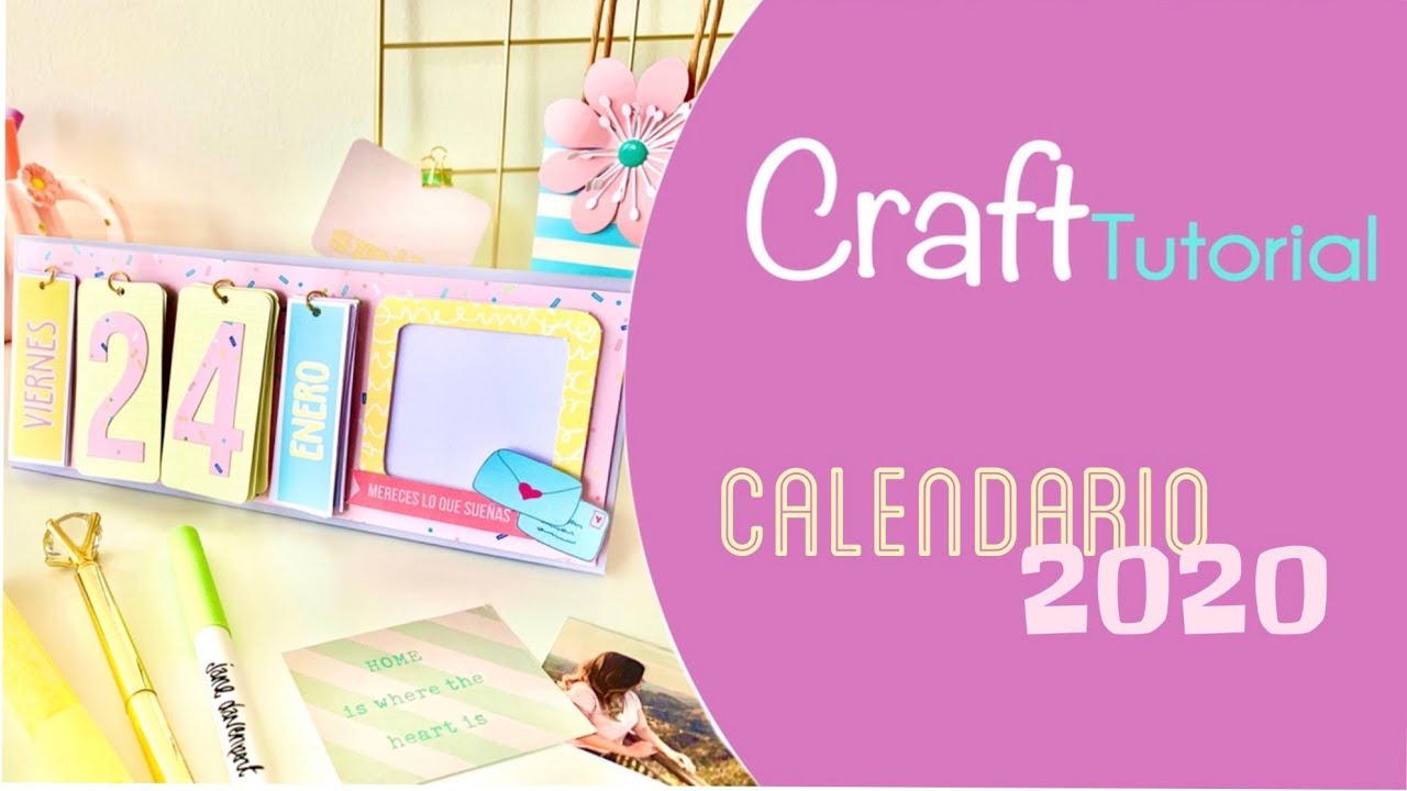 Tutorial ✂️ Calendario 2020 📅🤩🎀 para escritorio | DIY | Plantillas GRATIS | SCRAPtips