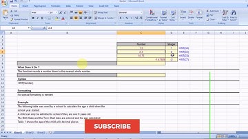 INT FUNCTION IN EXCEL || TAMIL VLOG