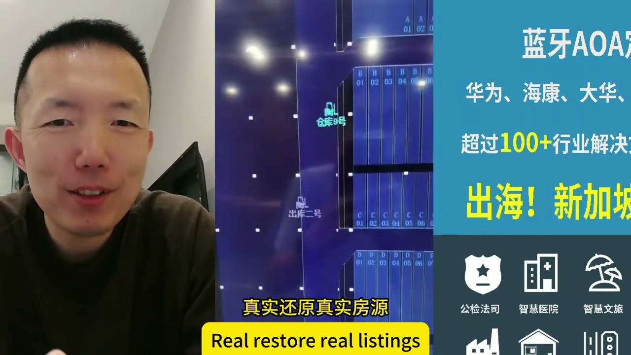 Bluetooth AOA high-precision positioning docking integrates a fully restored visualization system