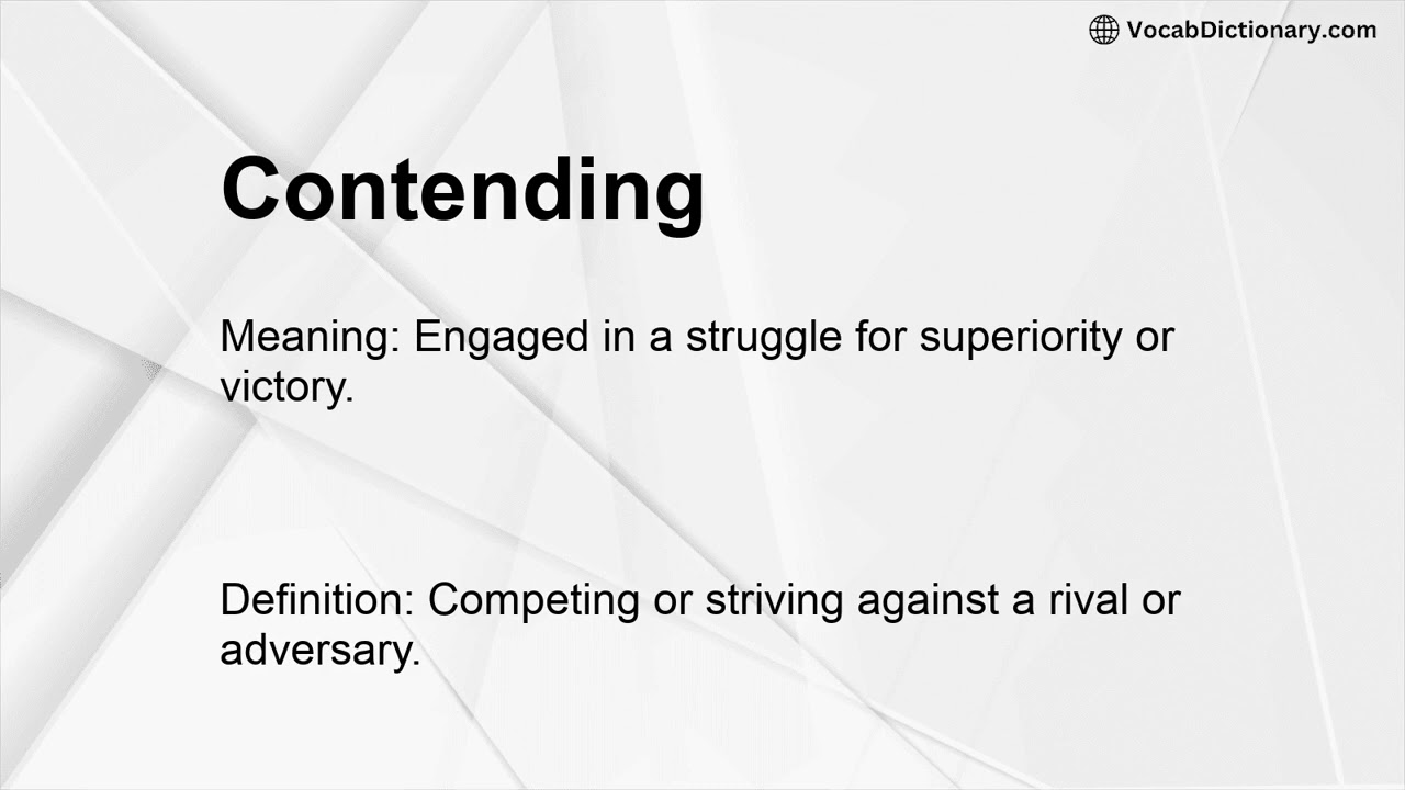 Contending Meaning