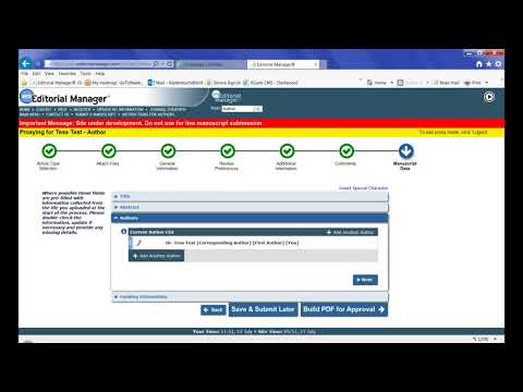 Authors: Incomplete submission problem, Editorial Manager