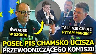 "ALE NIE CIEBIE PYTAM MAREK!" POSEŁ PIS CHAMSKO UCISZA PRZEWODNICZĄCEGO KOMISJI!