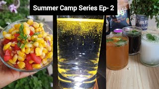 Summer Camp at Home Ep-2| Beautiful crystal DIY with 3 refreshing Drinks|Fancy Fireless cooking