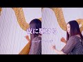YOASOBI / 夜に駆ける【藝大生が1人2役でハープ演奏】short ver. - Harp cover
