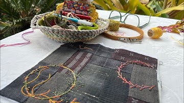 Snippets of my stitching life - early morning stitching with the birds #embroiderystitches 