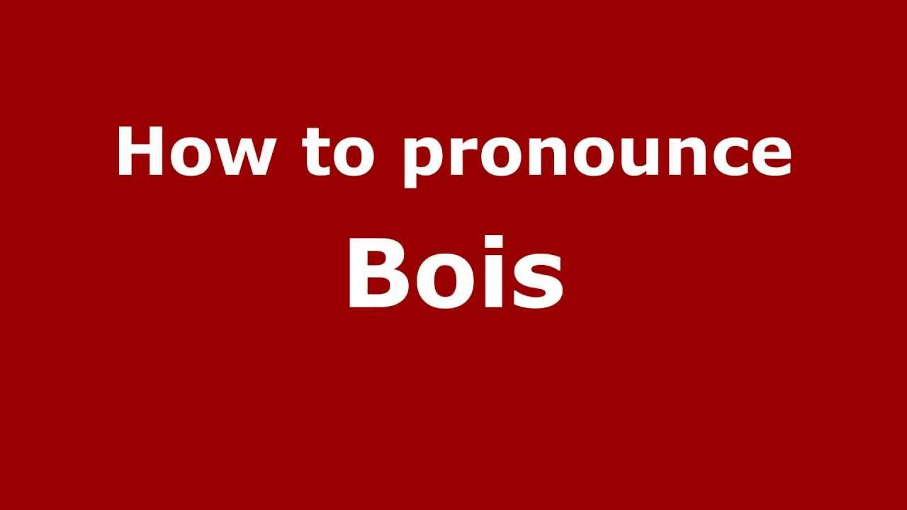 How to Pronounce Bois YouTube