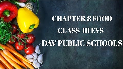 CHAPTER 8 FOOD | CLASS 3 EVS | DAV PUBLIC SCHOOLS