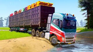 Truck vs Extreme Speed Bumps Challenge! | MudRunnerpe07 screenshot 3