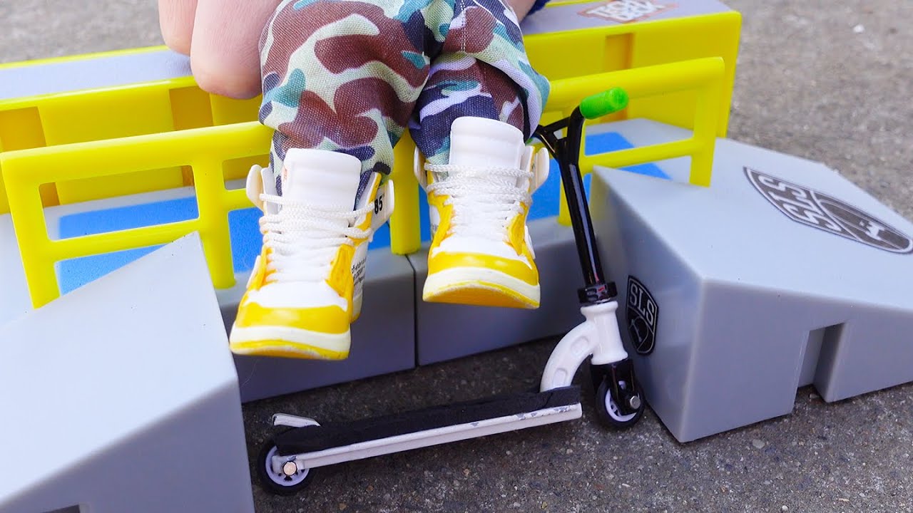 Finger Scooter | Я нашел набор SLS Pro Series | Профессиональные трюки | Кроссовки Nike | Tech Deck
