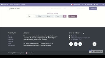 Auto Parts Search Snippet - Advance v14 Odoo