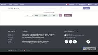 Information Auto Parts Search Snippet - Advance v14 Odoo Guide