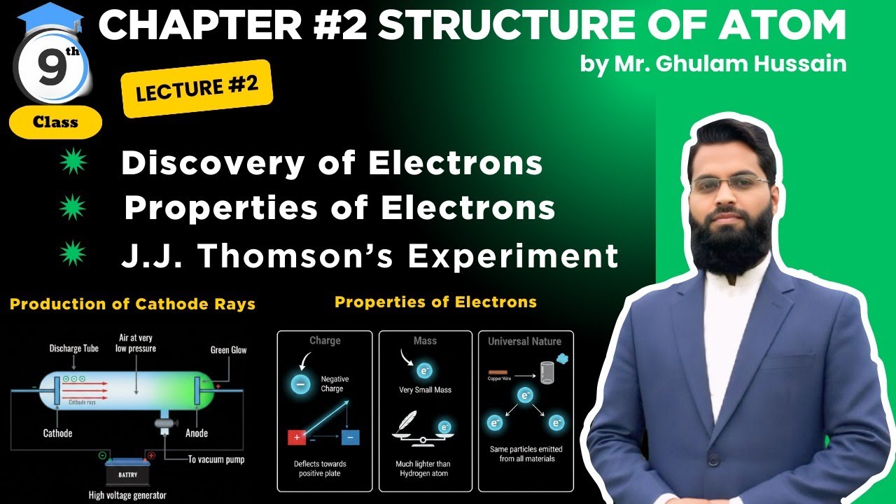 Discovery of Electron | Properties of Electrons | J.J Thomson | Lecture #2 | Class 9 Chemistry