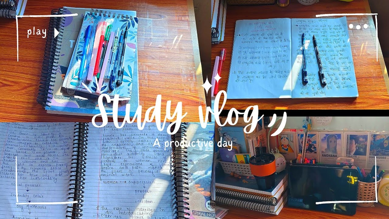 Studying for Exams: Aesthetic Vlog vs Reality — My Real Study Day