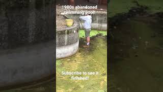 Abandoned swimming pool from 1980s! Subscribe to see it finished!