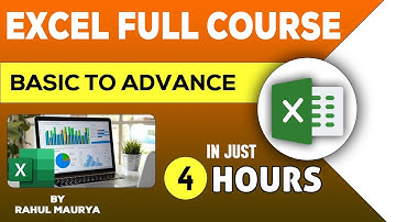 Excel Tutorial For Beginners in Hindi | Complete Microsoft Excel Tutorial (Basic To Advance)