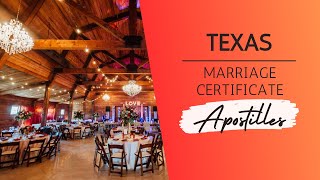 Texas Marriage Certificate Apostille