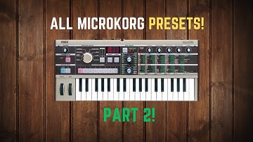 All Korg microKORG Factory Presets (with Names) | Full Sound Demo- Part 2