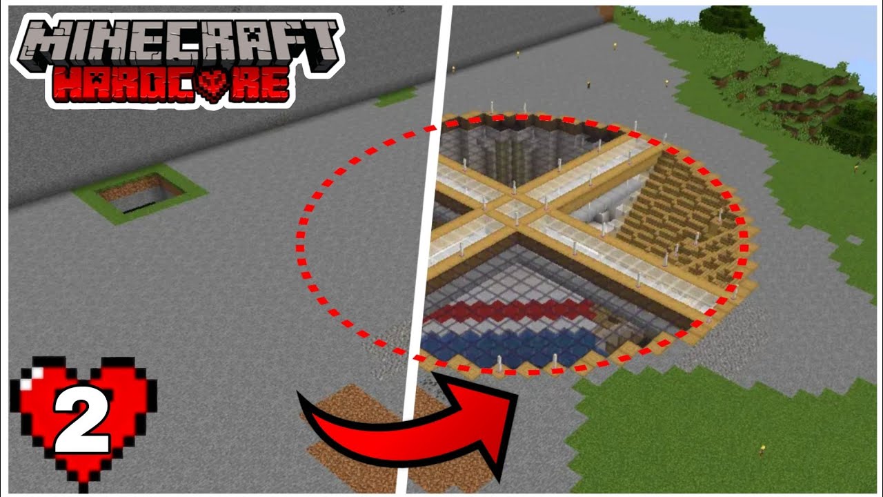 I Build Giant Underground House in Minecraft Hardcore - YouTube