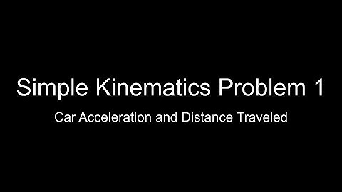 Kinematics Module 1: Basic Acceleration (No Audio)