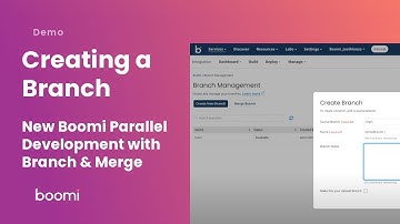 Creating a Branch | New Boomi Parallel Development with Branch & Merge
