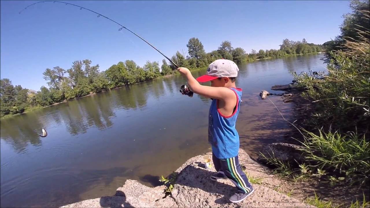 fishing river bank corn