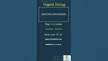 DevOps Engineer   #remote #aws #devops #engineer #azure #gcp #google #viralreels #viralshorts #india