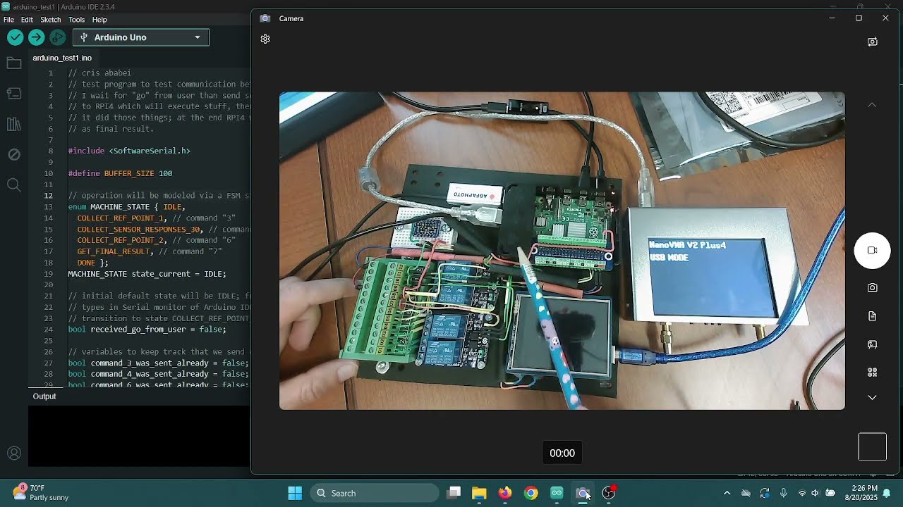 Testing communication between Arduino and Raspberry Pi 4 - YouTube