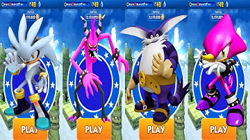 Sonic Dash - Silver , Espio And Big The Cat Vs Boss Battle Zazz Who Win ? Gameplay