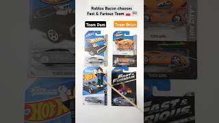 Dom vs Brian Fast & Furious Hot Wheels #hotwheels #fastandfurious #roblox #supra #dodge #baconroblox