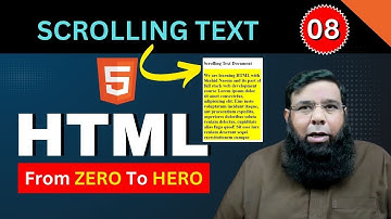 Master HTML Scrolling Text with the Marquee Element - Shahid Naeem Tutorial - Class 08.