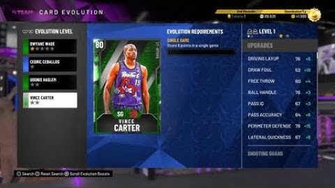 NBA 2K20 Dwyane Wade Evolution Upgrade Rating 80 to 82!  Very nice!  Will build an evolution team!