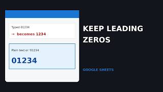 How to Fix Leading Zeros Disappearing in Google Sheets