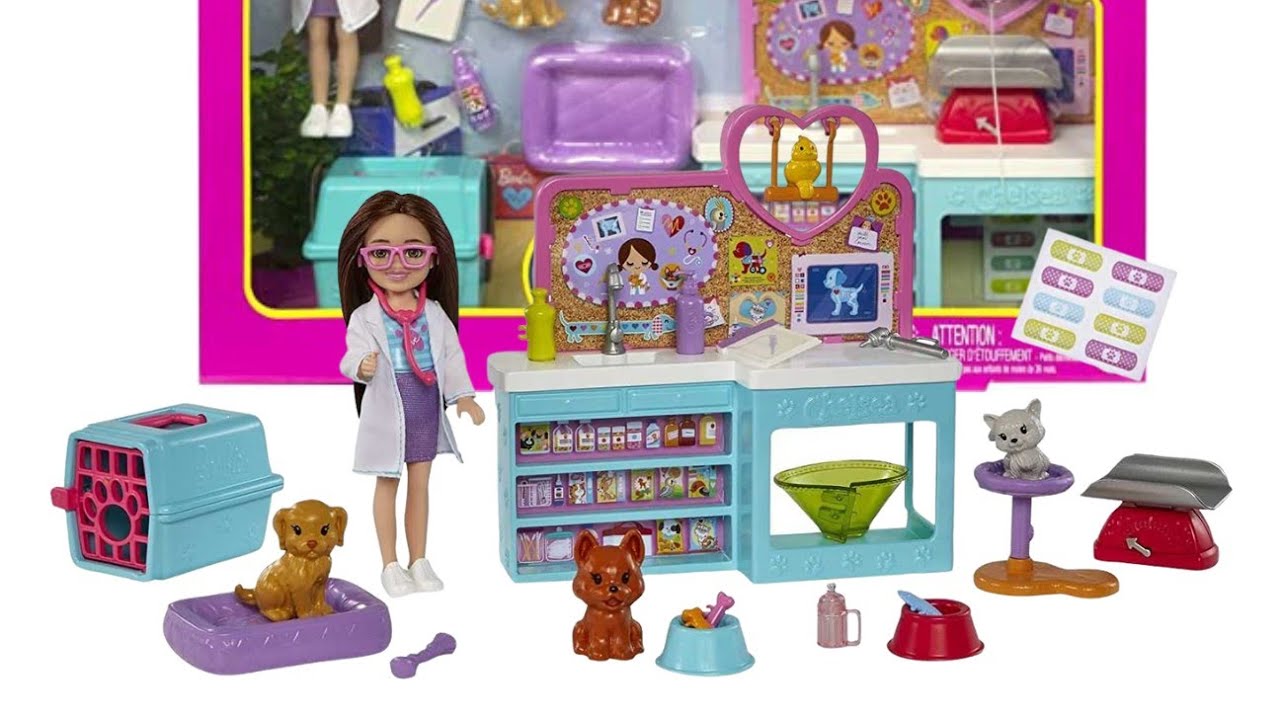 Barbie chelsea veterinary play set 