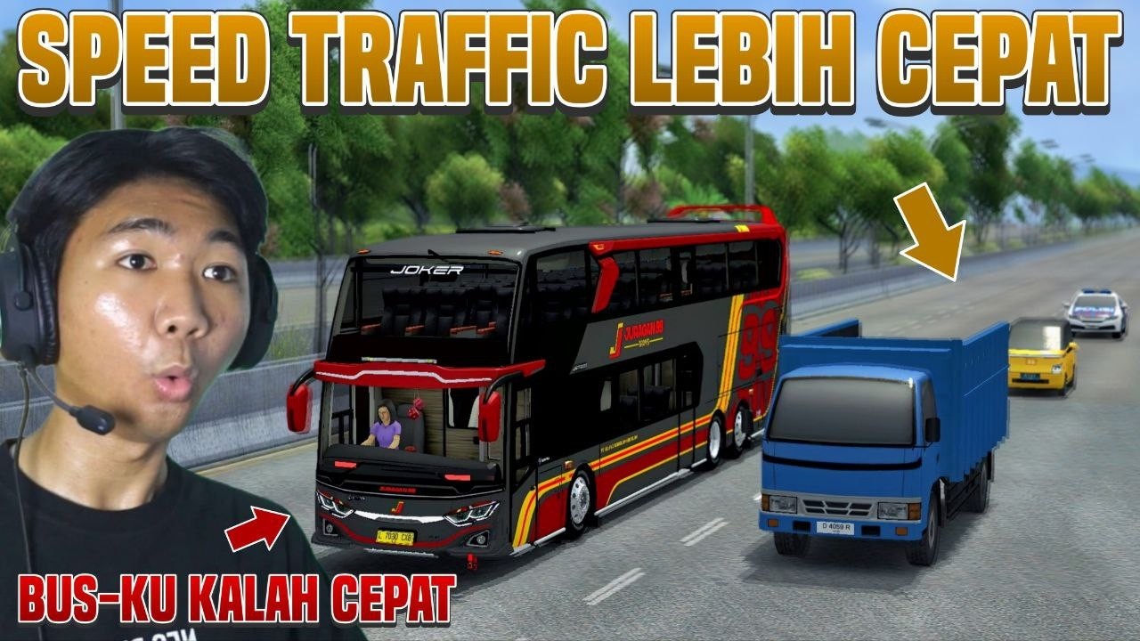 Aku Cobain Kd Traffic Super Cepat!! Bikin Semua Kendaraan Jadi Pada Ngebut!! | BUSSID