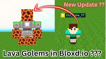 I made custom Mobs in Bloxd.io | Lava Golem in Bloxd.io | New update |
