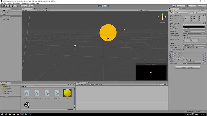 Unity - Testing Gravity Simulation