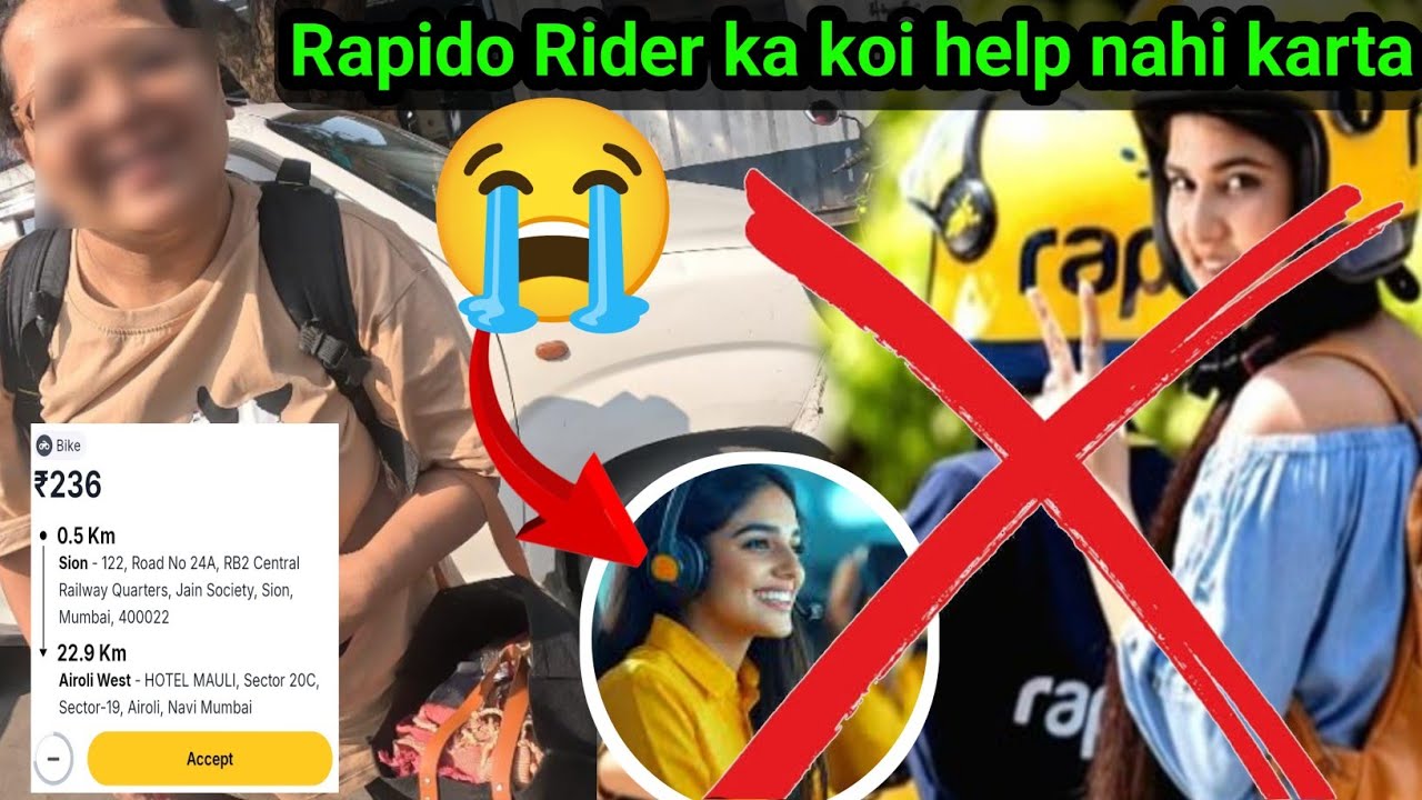 Rapido Rider ka koi help nahi karta|| rapido bike taxi Mumbai|| rapido captain job 